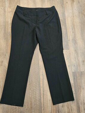 Worthington Curvy Fit Black Dress Pants Women's Size 16 Straight Leg Career Offi